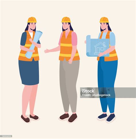 Ilustración de mujeres ingenieras y tecnólogas