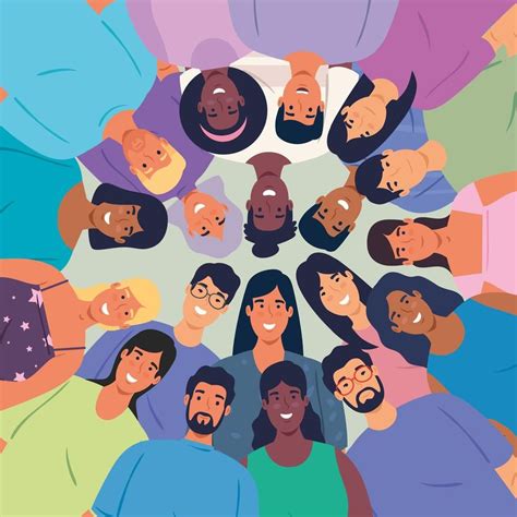 Ilustración de diversidad de personajes de cómic