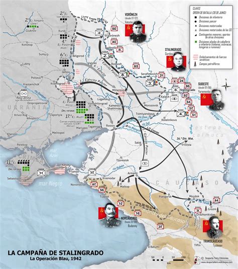 Mapa estratégico de la Batalla de Stalingrado