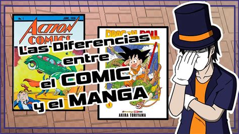 Infografía comparando estilo manga y cómic occidental