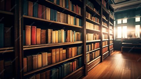 Estanterías llenas de libros en una biblioteca.