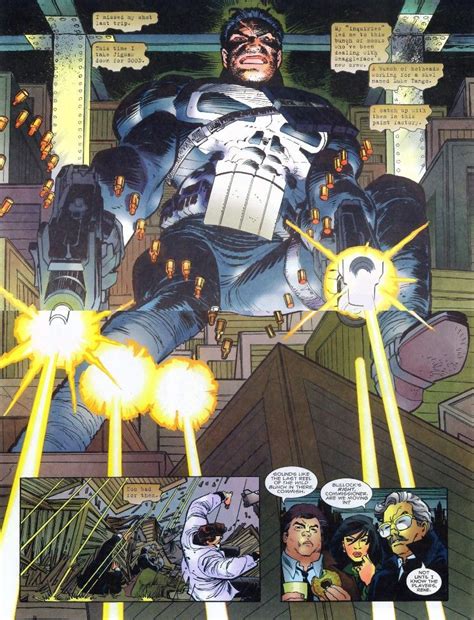 Ilustración de John Romita Jr. de El Castigador en acción