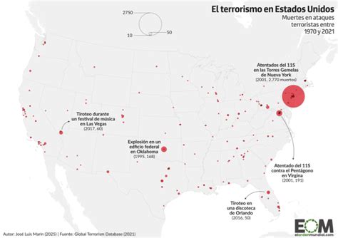 Mapa de atentados terroristas post 11-S