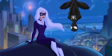 Spider-Man y la Gata Negra en combate