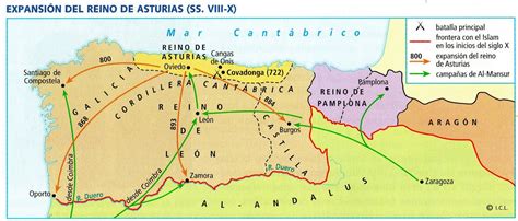 Ilustración del Reino de Asturias en el siglo VIII