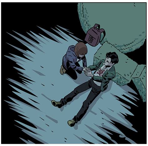 Ejemplo de ángulo picado en cómic