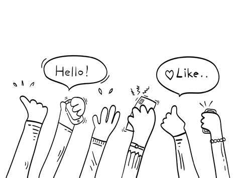 Ilustración de manos exageradas en estilo cómic