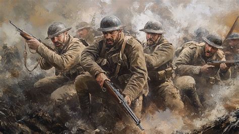 Ilustración de soldados en la Segunda Guerra Mundial