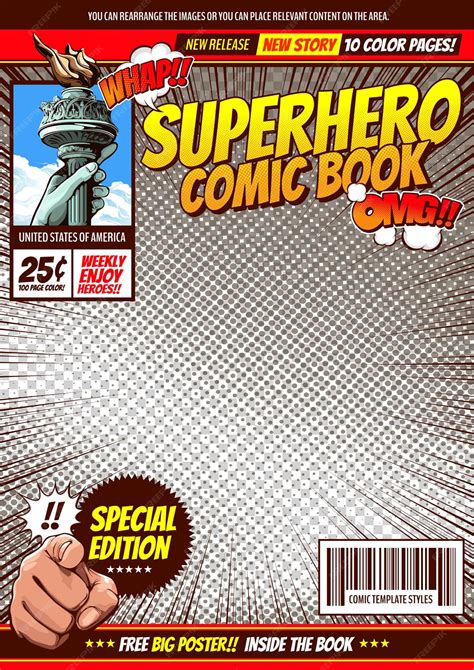 Portada de cómic de superhéroe clásico
