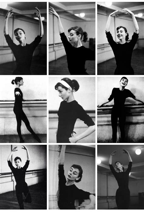Fotograma del cómic mostrando a una joven Audrey Hepburn practicando ballet.