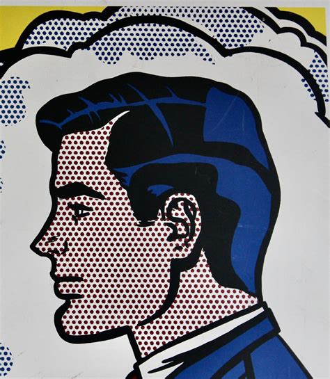 Roy Lichtenstein pintando
