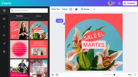 Ejemplos de diseños de redes sociales utilizando caricaturas creadas con Canva