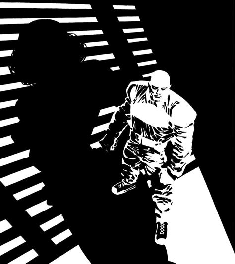 Estilo visual de Sin City en blanco y negro con toques de color