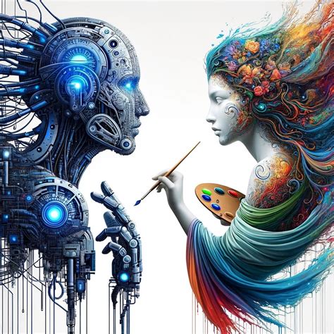 Ilustración representando el debate sobre IA en el arte