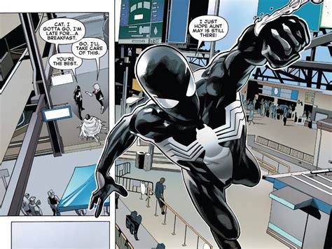 Diseño original de Spider-Man con el traje negro