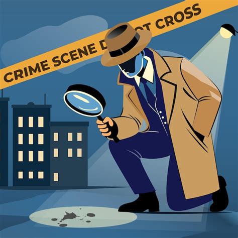 Ilustración de jóvenes detectives investigando