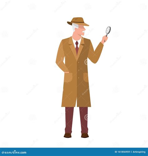 Ilustración de un detective en un ambiente oscuro