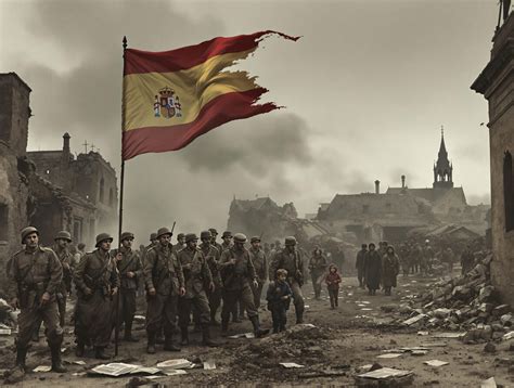 Ilustración de una escena de la Guerra Civil en cómic