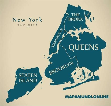 Mapa de Nueva York destacando Queens y CBGB