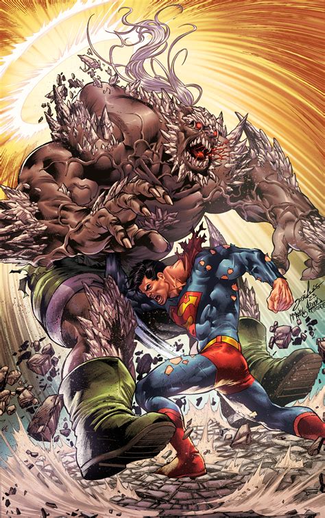 Superman enfrentándose a Doomsday