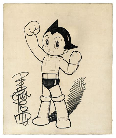 Dibujo de Astro Boy, creación de Osamu Tezuka