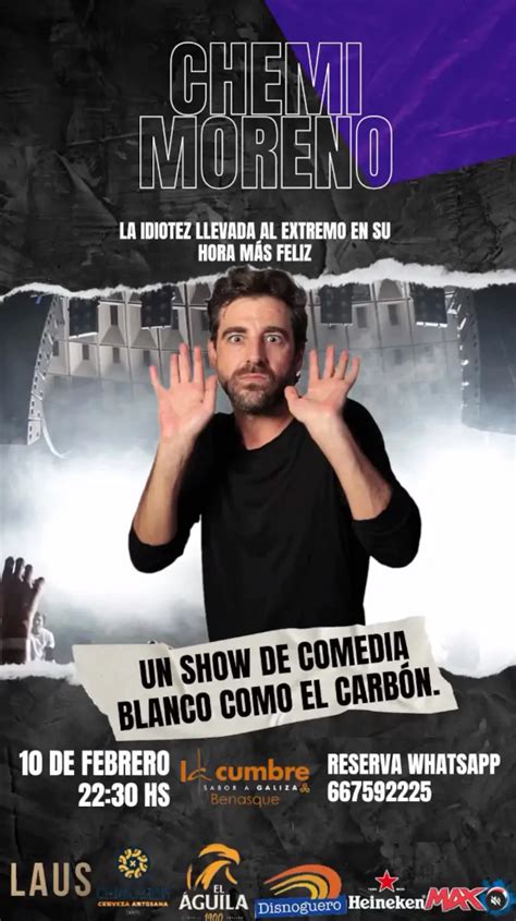 Cartel promocional del espectáculo de Chemi Moreno