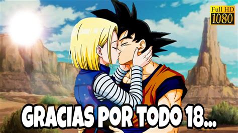 Gokú consolando a Androide 18