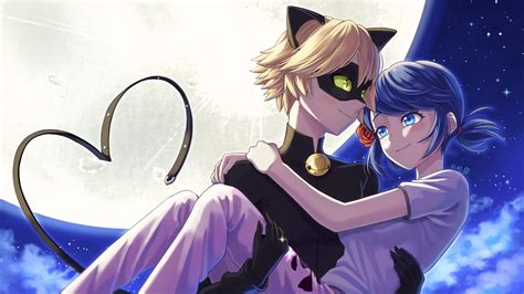 Marinette y Chat Noir en una pose de batalla
