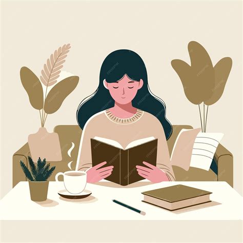 Personaje leyendo un libro