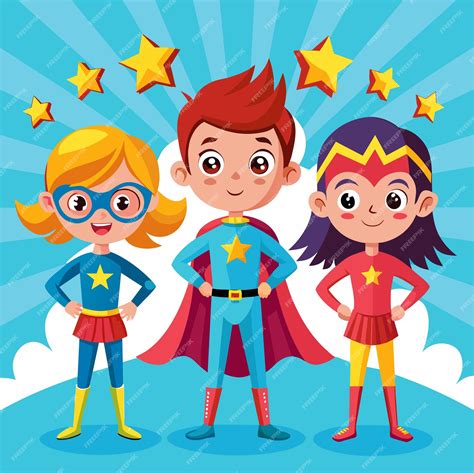 Ilustración de varios superhéroes icónicos