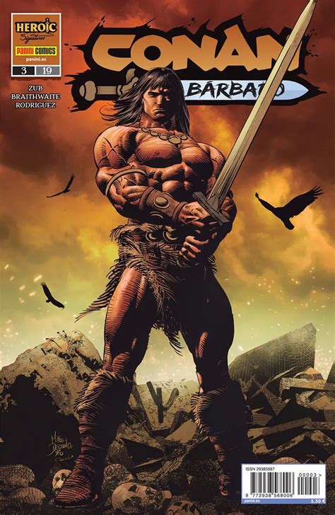 Ilustración de Conan el Bárbaro en estilo de cómic