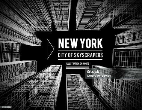 Ilustración estilo cómic de un rascacielos de Nueva York