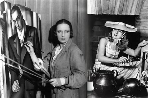 Tamara de Lempicka pintando en su estudio