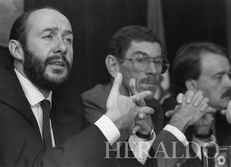 Alfredo Pérez Rubalcaba durante una rueda de prensa como Ministro del Interior