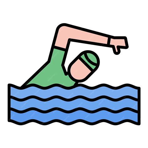 Ilustración de una persona nadando felizmente