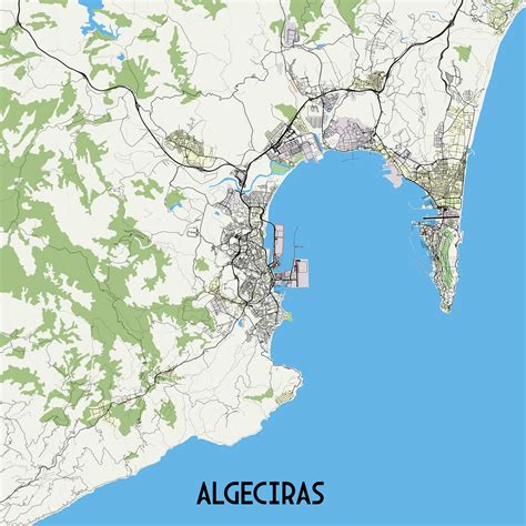Mapa del centro de Algeciras destacando la calle Fuente Nueva