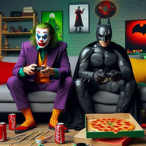 Ilustración de Batman y el Joker