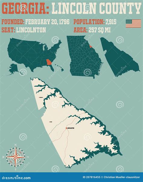 Mapa del Condado de Lincoln en el siglo XIX