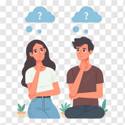 Ilustración de una pareja joven pensando en su futuro