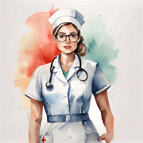 Ilustración de una enfermera en su entorno laboral