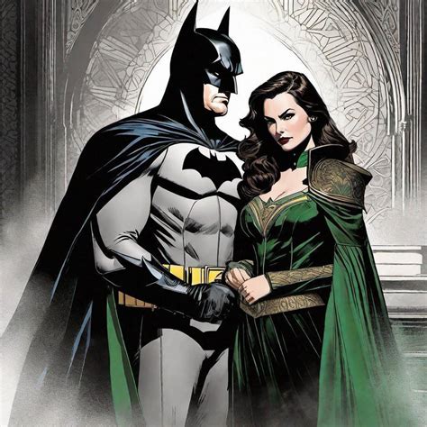 Ilustración de Batman y Talia Al Ghul