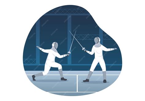 Ilustración de un duelo de esgrima