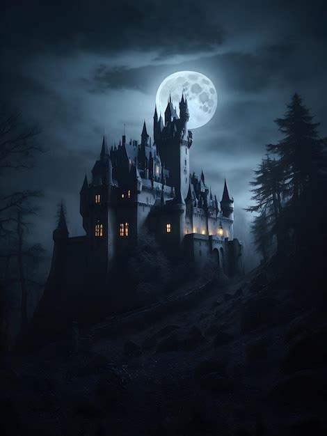 Castillo gótico oscuro y misterioso