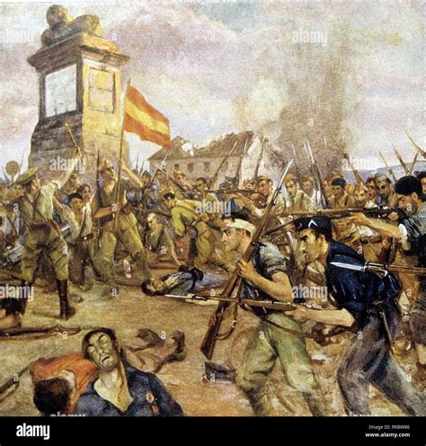 Ilustración representativa de la Guerra Civil Española