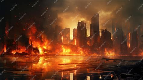 Escena de destrucción en Neo-Tokio