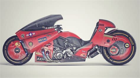 Detalle de la moto de Kaneda