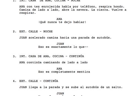 Ejemplo de página de guion de cómic