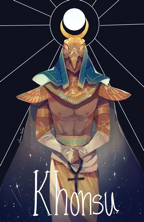 Ilustración del Dios Khonshu