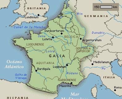 Mapa de la Galia Romana