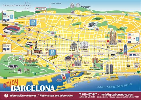 Mapa de Barcelona con puntos de interés